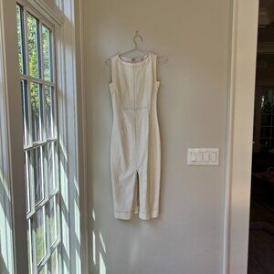Pilcro Sleeveless Denim Midi Cream Dress, size XS, new without tags
